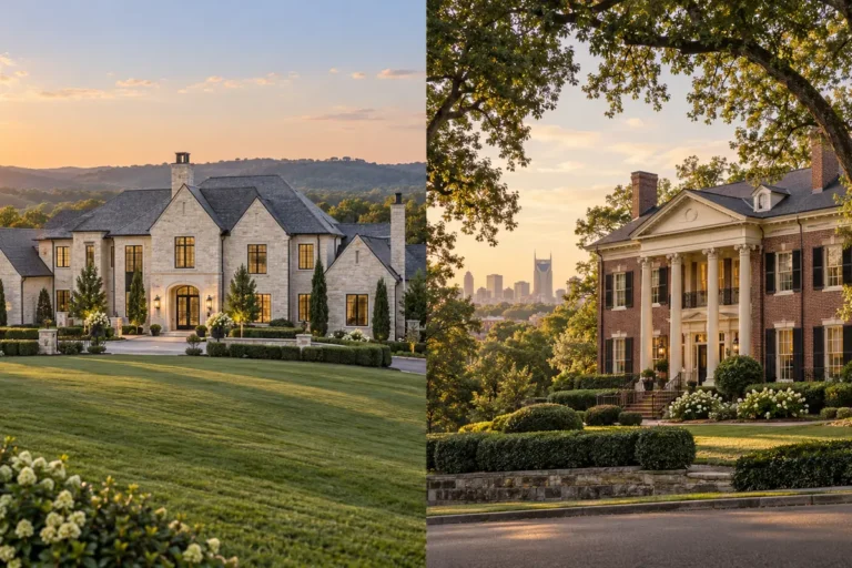 Brentwood and Belle Meade luxury home comparison