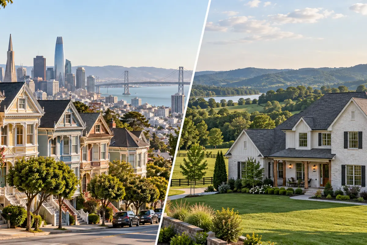 San Francisco and Nashville housing cost comparison