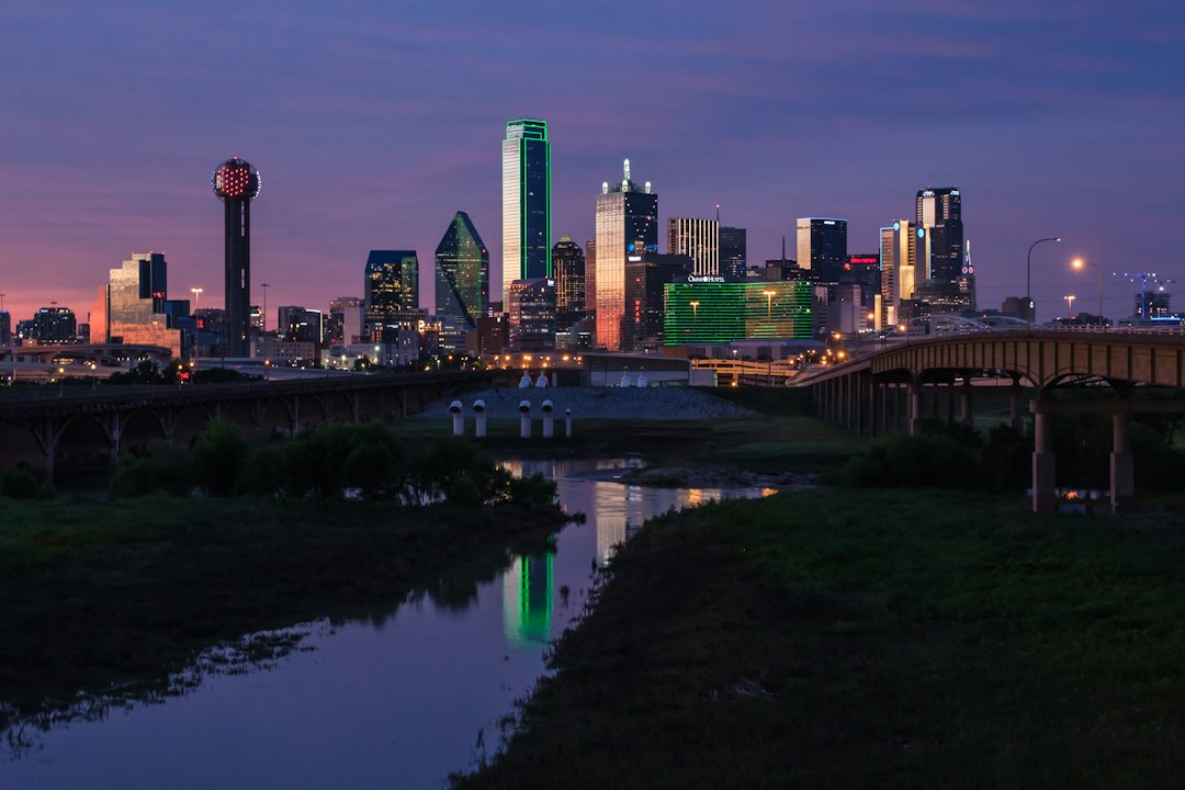 Dallas skyline viewed across the Trinity River