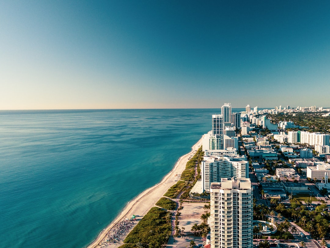 Aerial view of Miami high-rise buildings