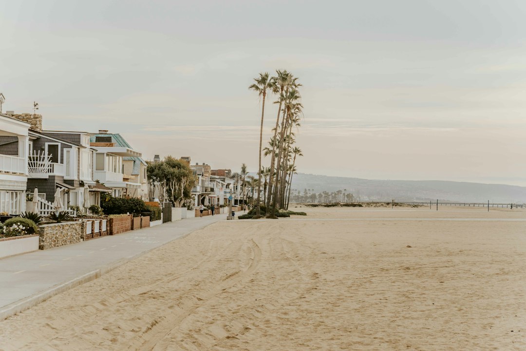 Coastal home and palm trees in Southern California