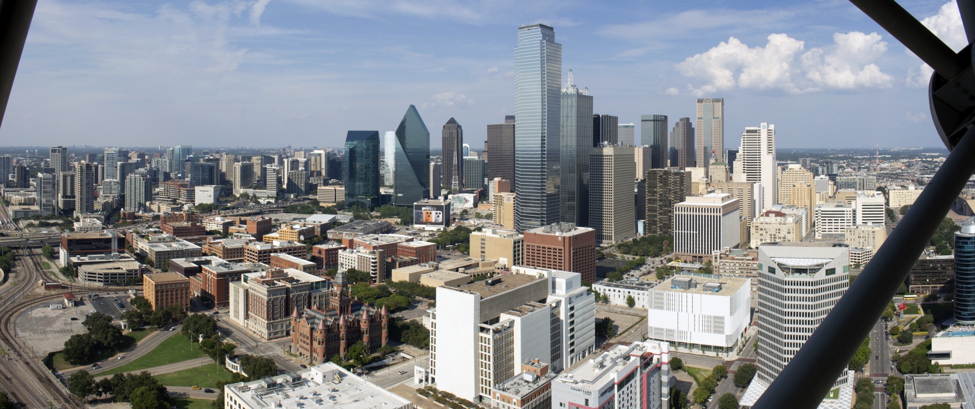 Dallas skyline viewed from Reunion Tower in 2025
