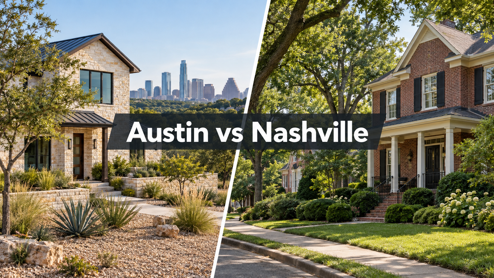 Austin and Nashville homes compared