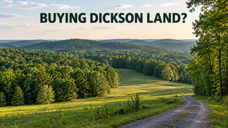 Concept image of rural acreage for a Dickson County buyer guide