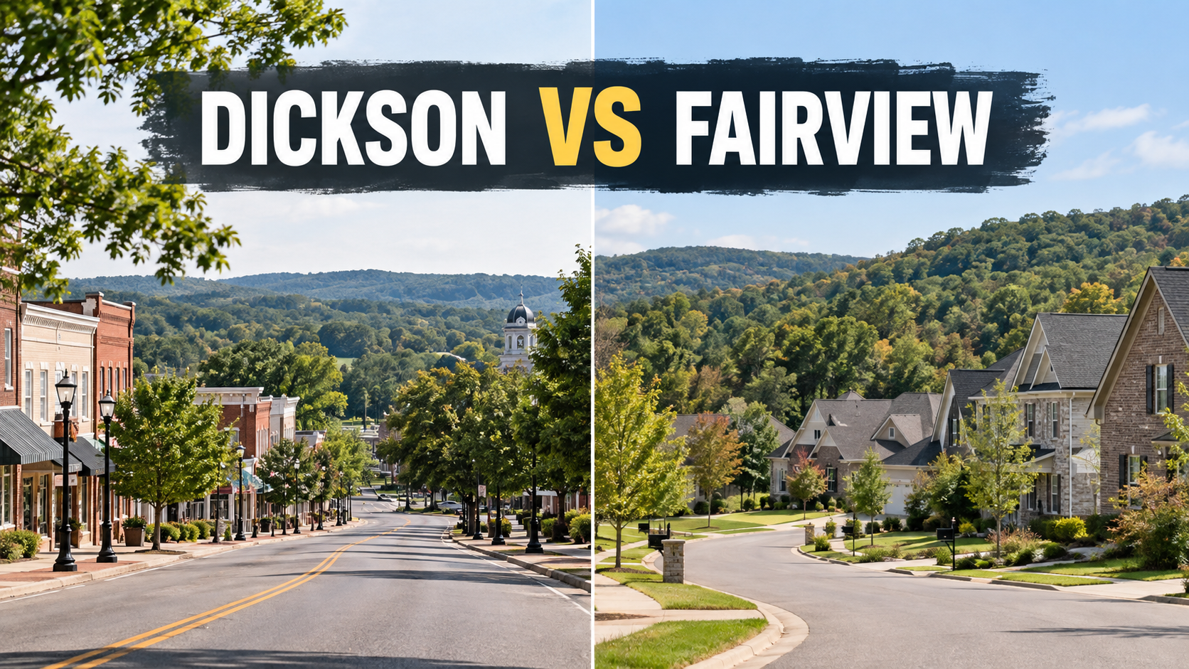 Dickson vs. Fairview: Home Prices, Commutes, Amenities and Lifestyle Compared