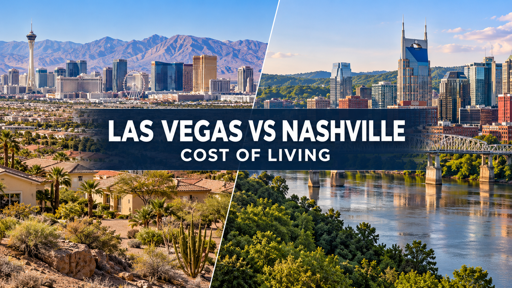 Las Vegas and Nashville skyline cost of living comparison