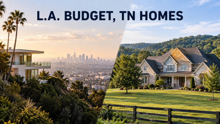 Los Angeles and Middle Tennessee home budget comparison
