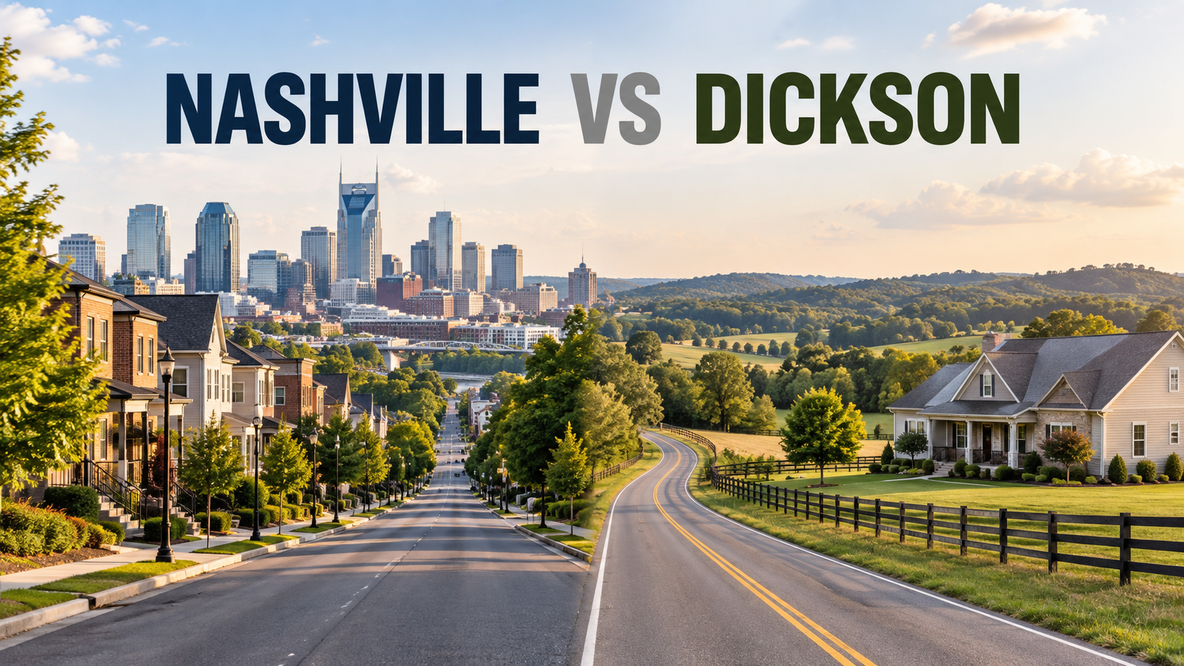 Nashville vs. Dickson: Is the Longer Commute Worth the Extra Space?