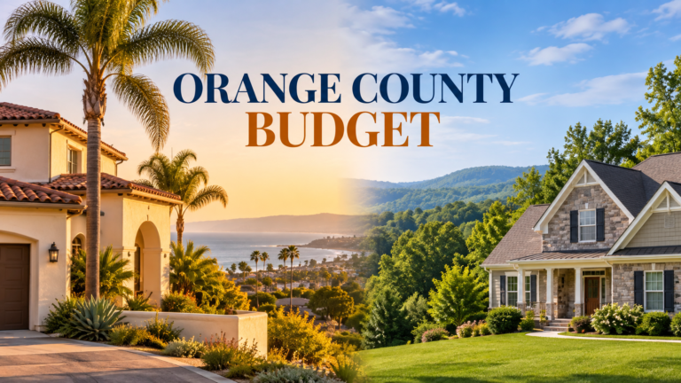 Orange County budget illustration comparing California and Middle Tennessee homes