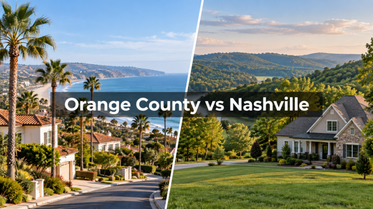 Orange County California and Nashville homes compared