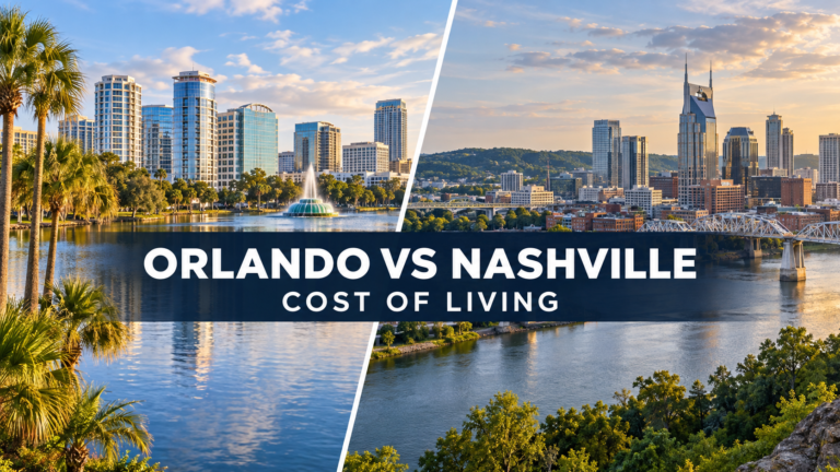 Orlando and Nashville skyline cost of living comparison