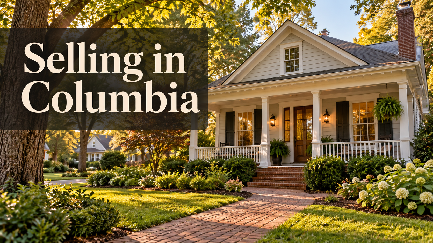 Illustrative house and front porch for a guide to selling a home in Columbia, Tennessee