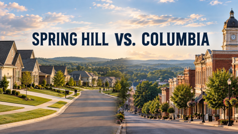 Spring Hill versus Columbia Tennessee home buyer comparison