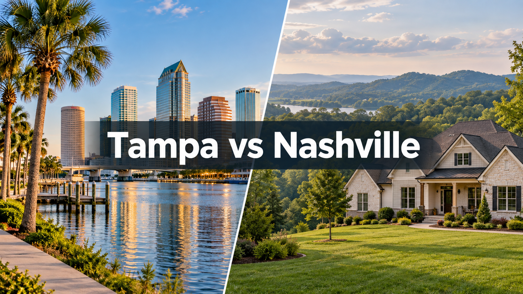 Tampa waterfront and Nashville home comparison