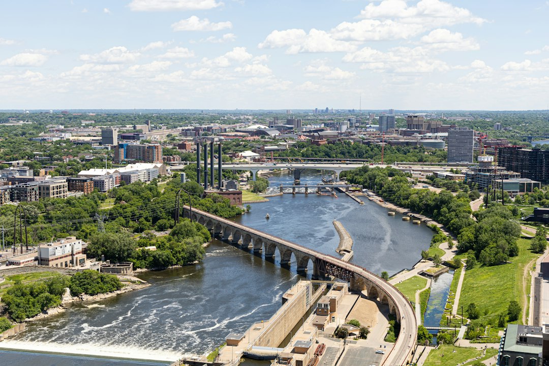 Aerial view of downtown Minneapolis
