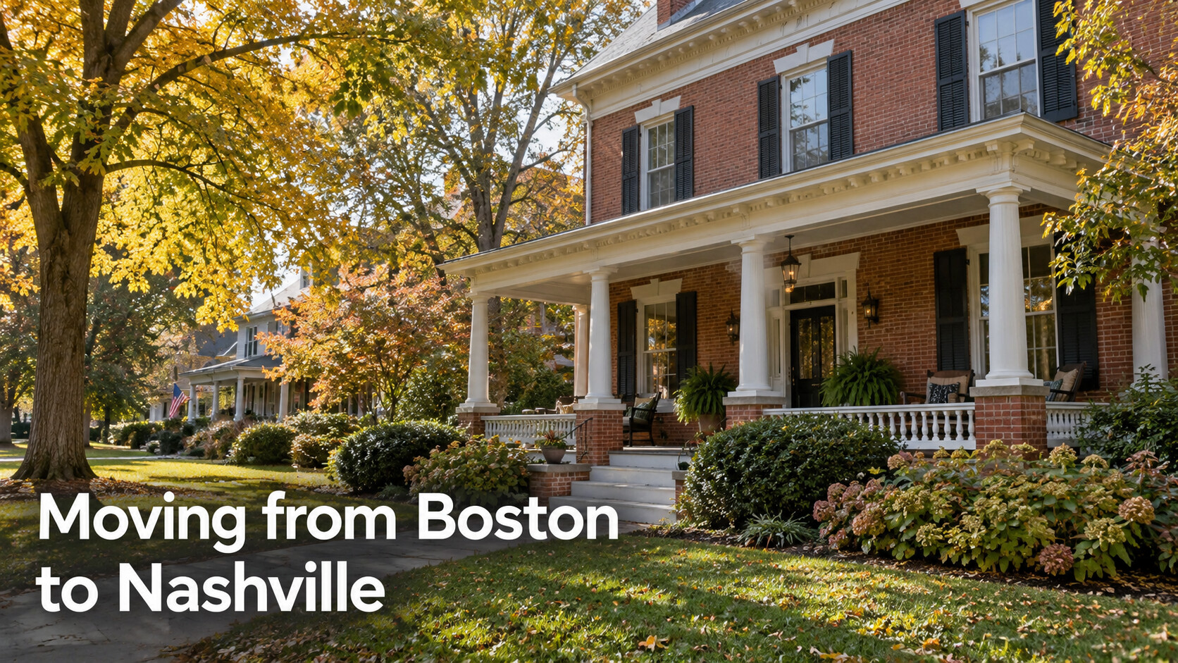Historic brick home in a leafy Middle Tennessee neighborhood for a Boston to Nashville relocation guide.