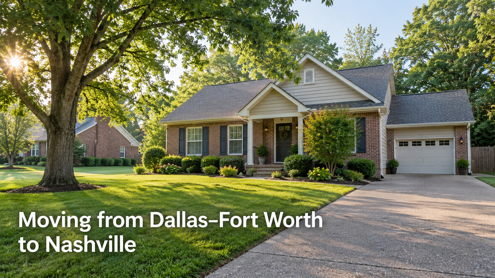 Middle Tennessee neighborhood home for a Dallas–Fort Worth to Nashville relocation guide.