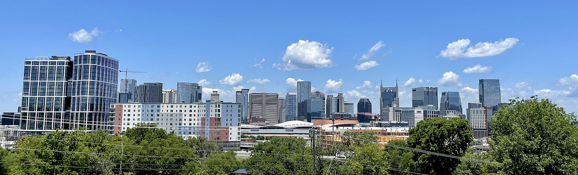 Downtown Nashville skyline viewed from Fort Negley