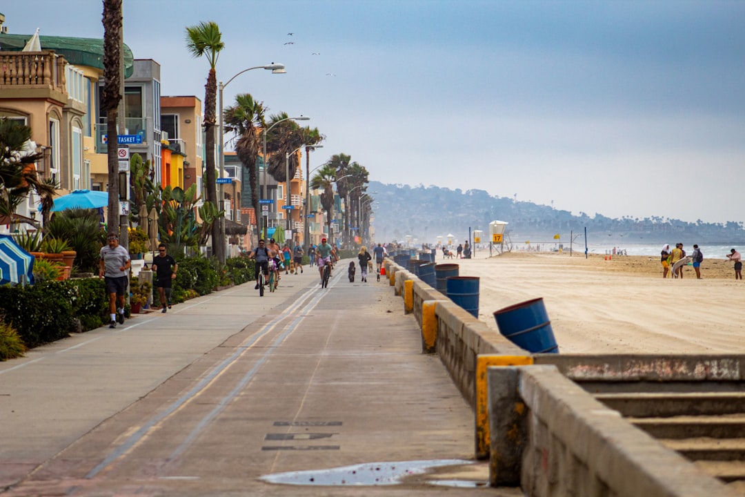 San Diego California coast and residential neighborhood