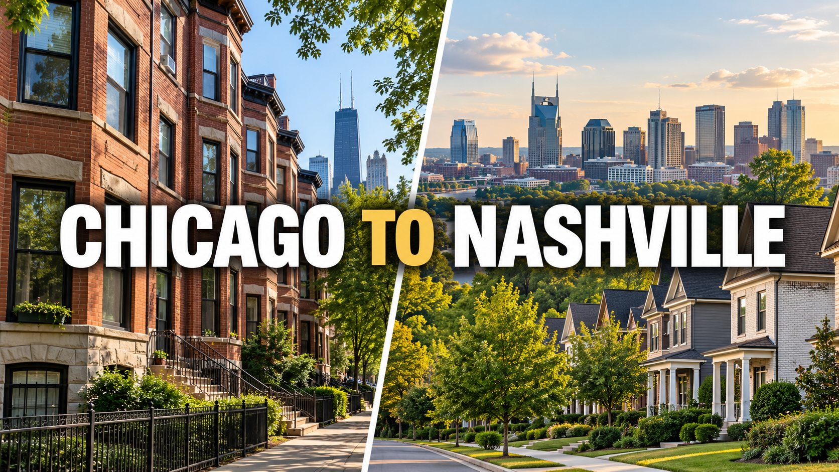 Illustration of Nashville-area communities for a Chicago move