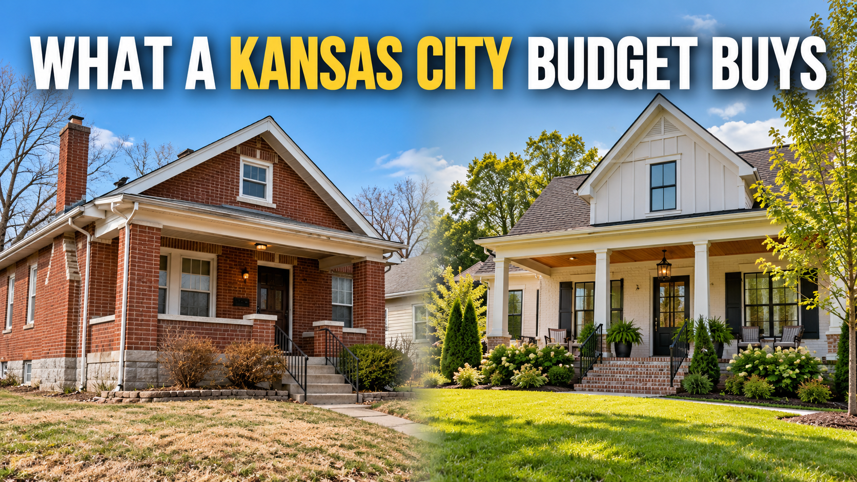 Illustration comparing a Kansas City home budget with Nashville housing choices