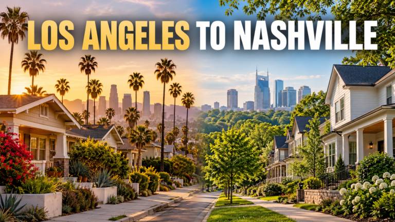 Illustration of Nashville-area community choices for Los Angeles movers