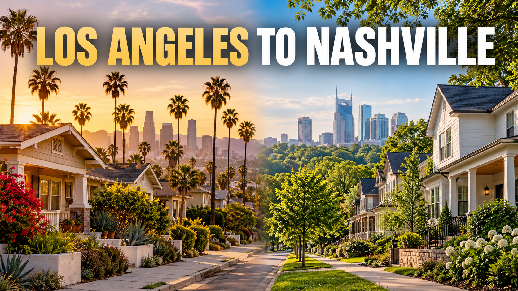 Illustration of Nashville-area community choices for Los Angeles movers